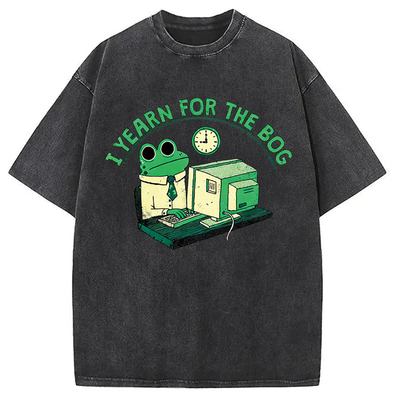 Modecanvas Yearn For The Bog DTG Printing Washed T-Shirt