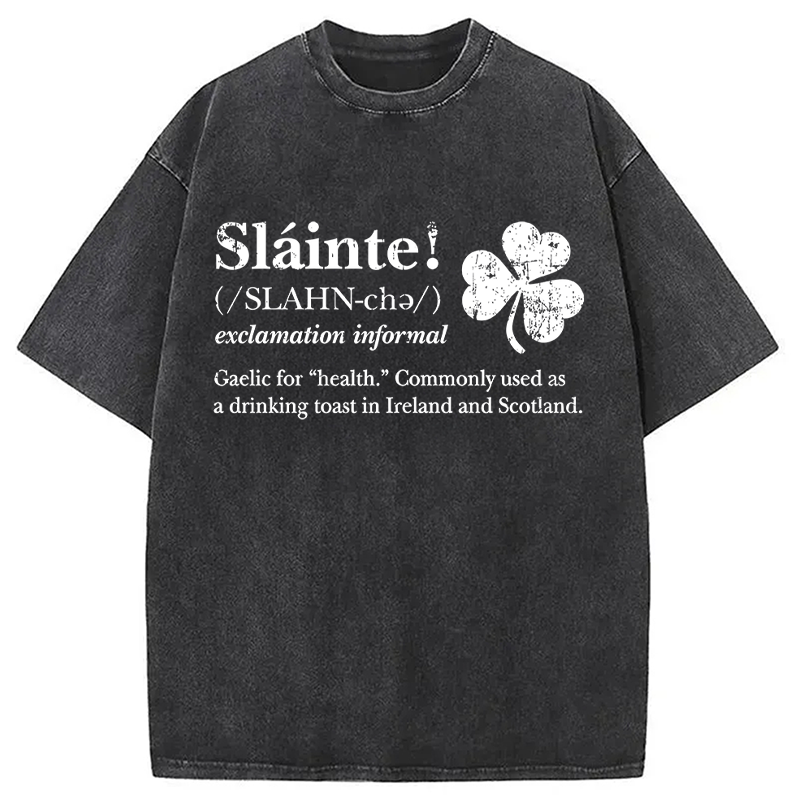 Modecanvas Slainte! Irish DTG Printing Washed T-Shirt