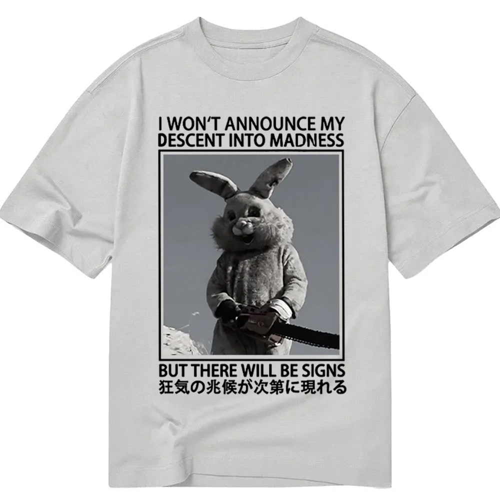 Modecanvas Rabbit Goes Into Madness DTG Printing Classic T-Shirt-modecanvas