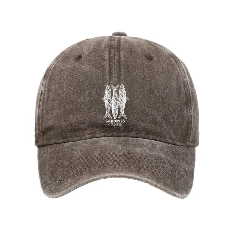 Modecanvas Sardines Market Washed Cap-modecanvas