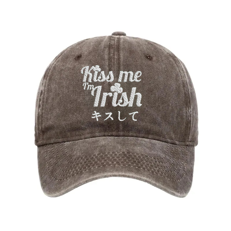 Modecanvas Kiss Me I'm Irish Washed Cap-modecanvas