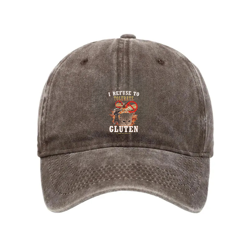Modecanvas I Refuse to Tolerate Gluten Washed Cap-modecanvas
