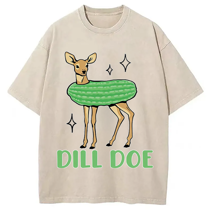 Modecanvas Dill Doe DTG Printing Washed T-Shirt