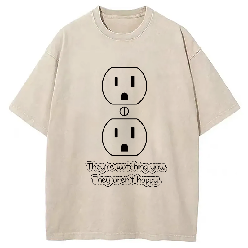Modecanvas Sad Socket DTG Printing Washed T-Shirt