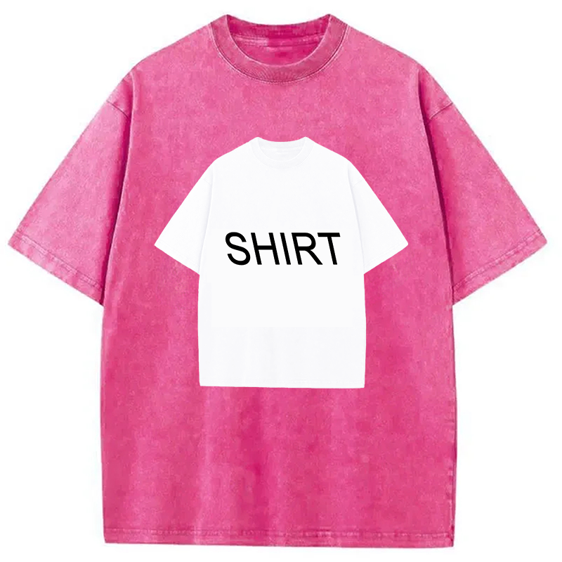 Modecanvas Shirt Of A Shirt Funny Meme Washed T-Shirt-modecanvas