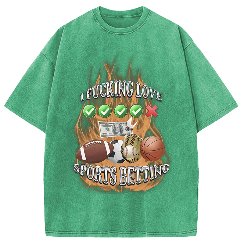 Modecanvas Sports Betting DTG Printing Washed T-Shirt