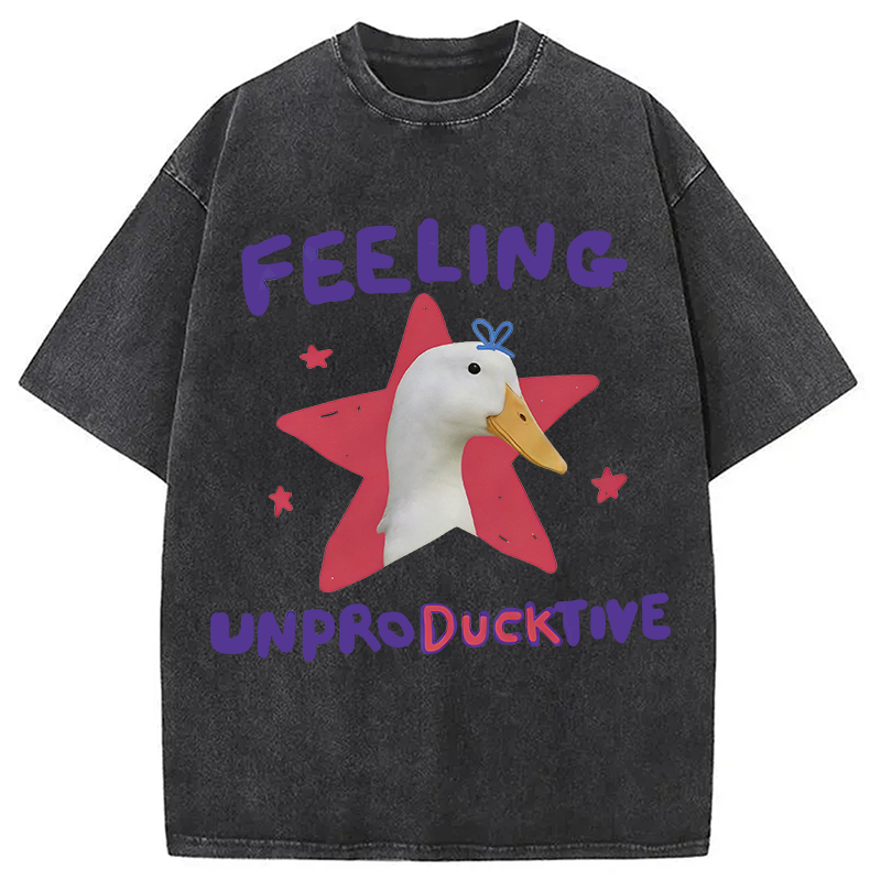 Modecanvas Feeling unproDUCKtive DTG Printing Washed T-Shirt