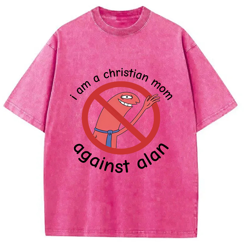 Modecanvas Funny Smiling Washed T-Shirt-modecanvas