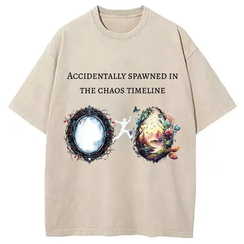 Modecanvas Switching Timelines DTG Printing Washed T-Shirt