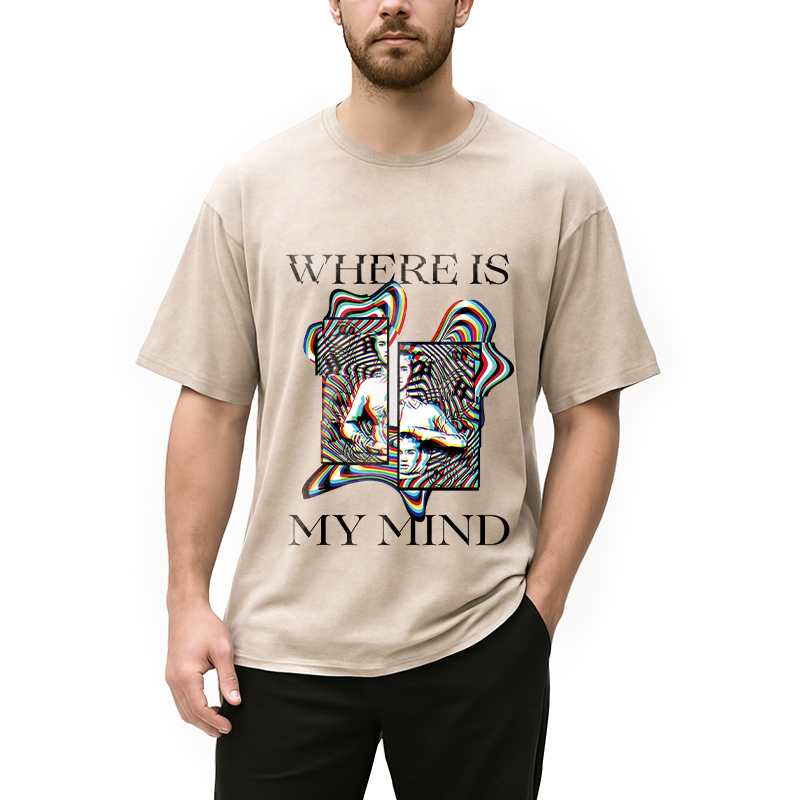 Modecanvas Psychedelic Rave Fashion DTG Printing Washed T-Shirt