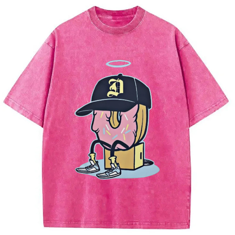 Modecanvas Dilla Donuts Hip Hop Washed T-Shirt