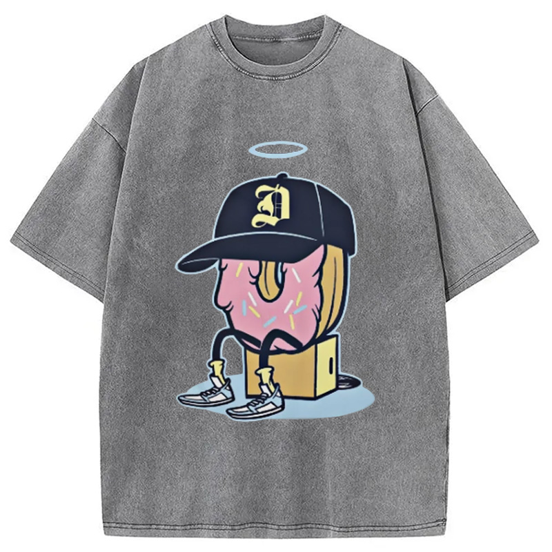 Modecanvas Dilla Donuts Hip Hop Washed T-Shirt