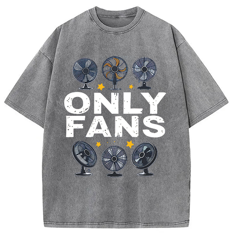 Modecanvas Only Fans Humor DTG Printing Washed T-Shirt