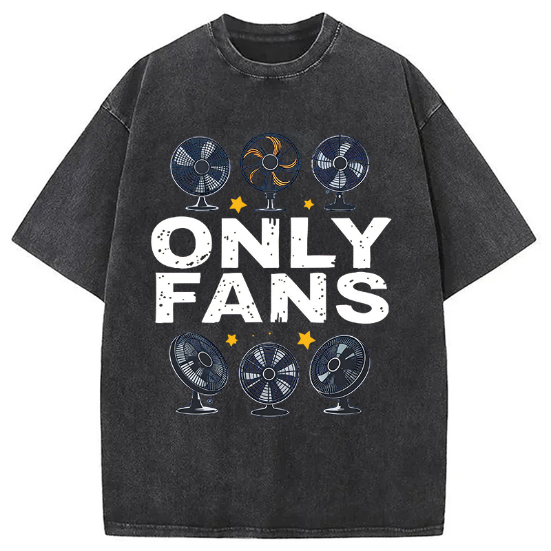 Modecanvas Only Fans Humor DTG Printing Washed T-Shirt