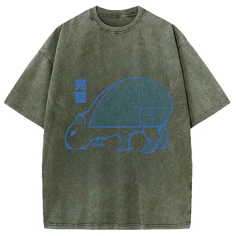 Modecanvas Capy Perfect Butt DTG Printing Washed T-Shirt