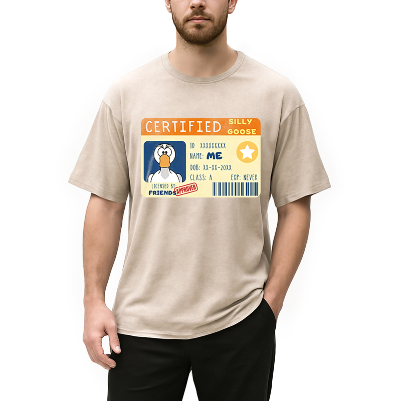 Modecanvas Certified Silly Goose DTG Printing Washed T-Shirt