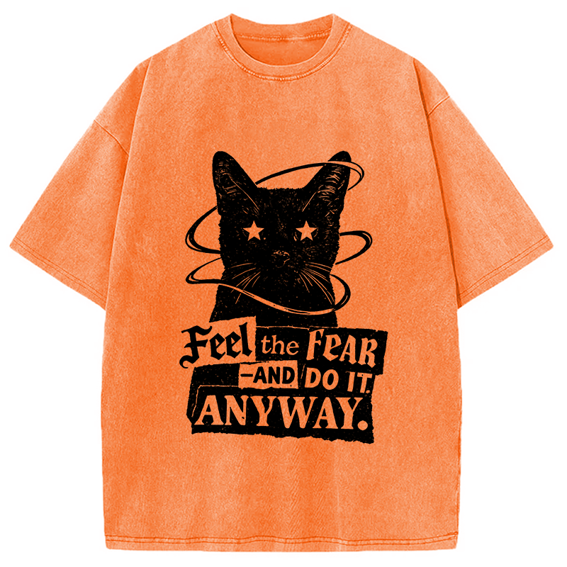 Modecanvas Defiant Whisker Existential Smoke DTG Printing Washed T-Shirt