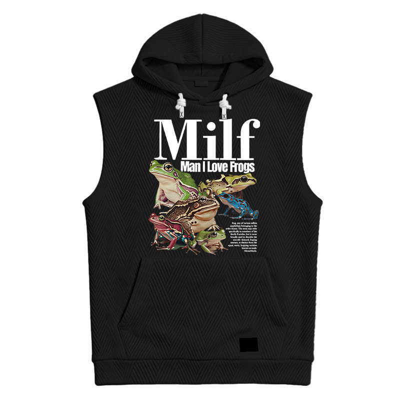Modecanvas Man I Love Frogs Meme Hooded Tank
