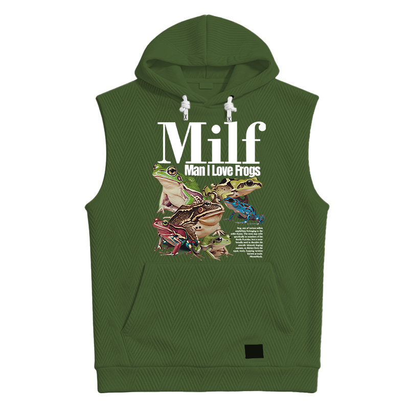 Modecanvas Man I Love Frogs Meme Hooded Tank