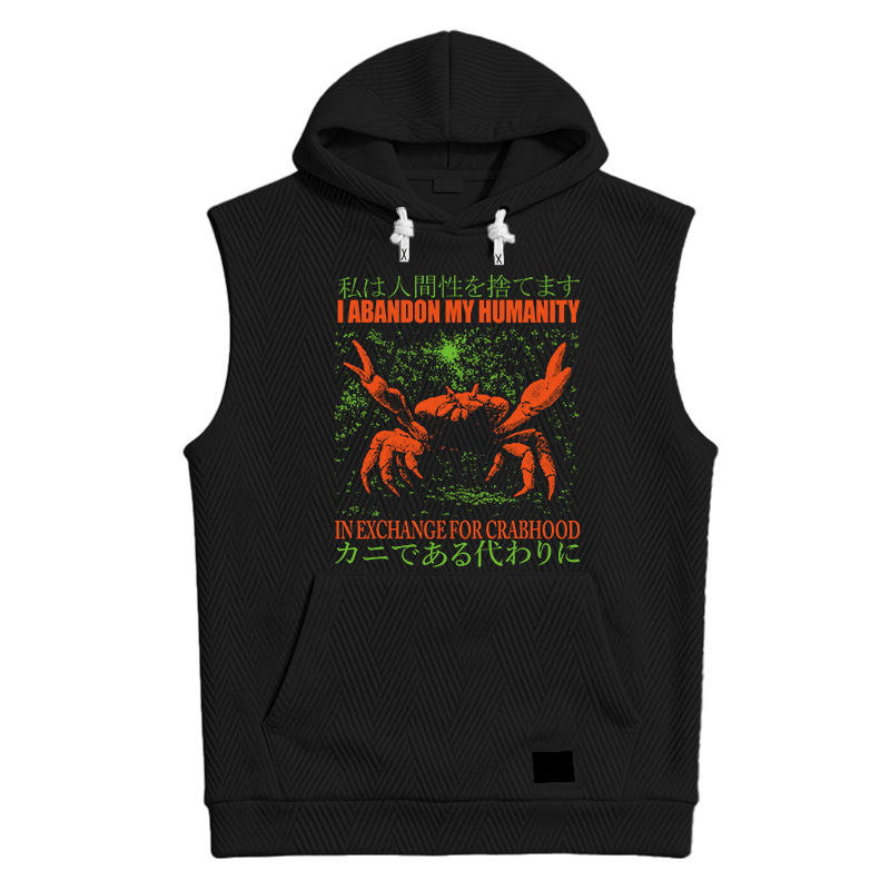Modecanvas Vintage Japanese Crab Jokes Hooded Tank