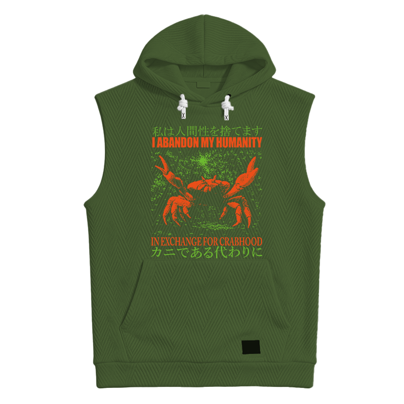 Modecanvas Vintage Japanese Crab Jokes Hooded Tank