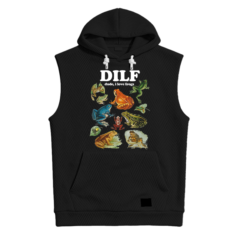 Modecanvas Dude I Love Frog Hooded Tank