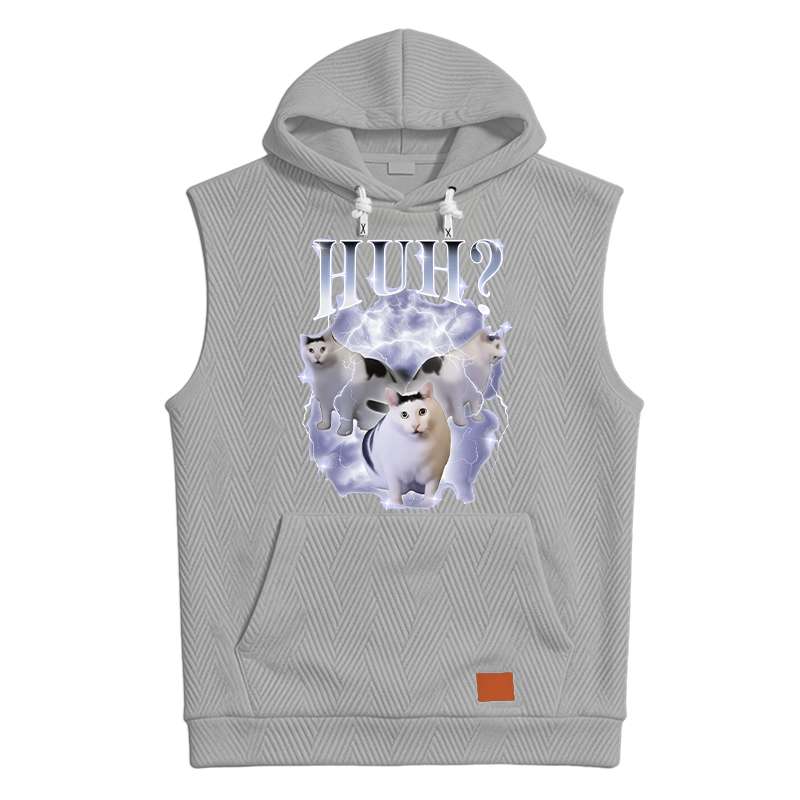 Modecanvas Huh Cat Chonky Ben Meme Hooded Tank