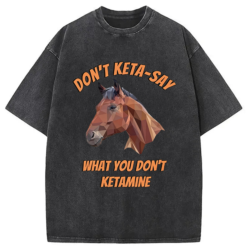 Modecanvas Funny Horse Special K DTG Printing Washed T-Shirt