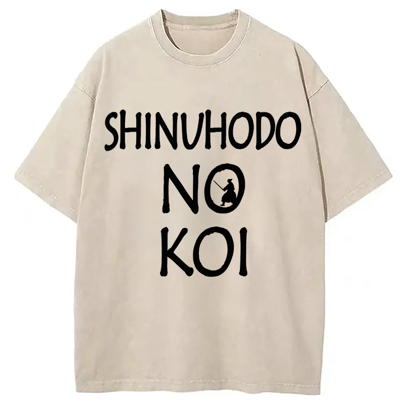 Modecanvas No Koi DTG Printing Washed T-Shirt