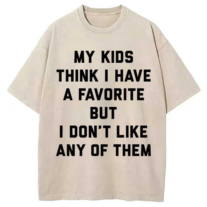 Modecanvas I Dont Like Any of them DTG Printing Washed T-Shirt