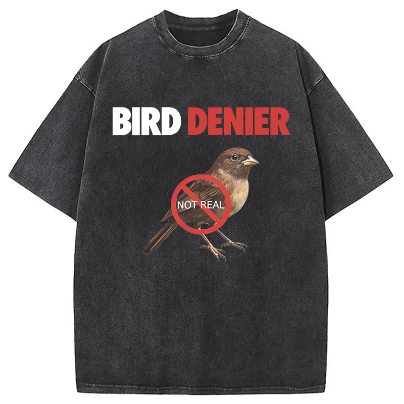 Modecanvas Bird Denier DTG Printing Washed T-Shirt