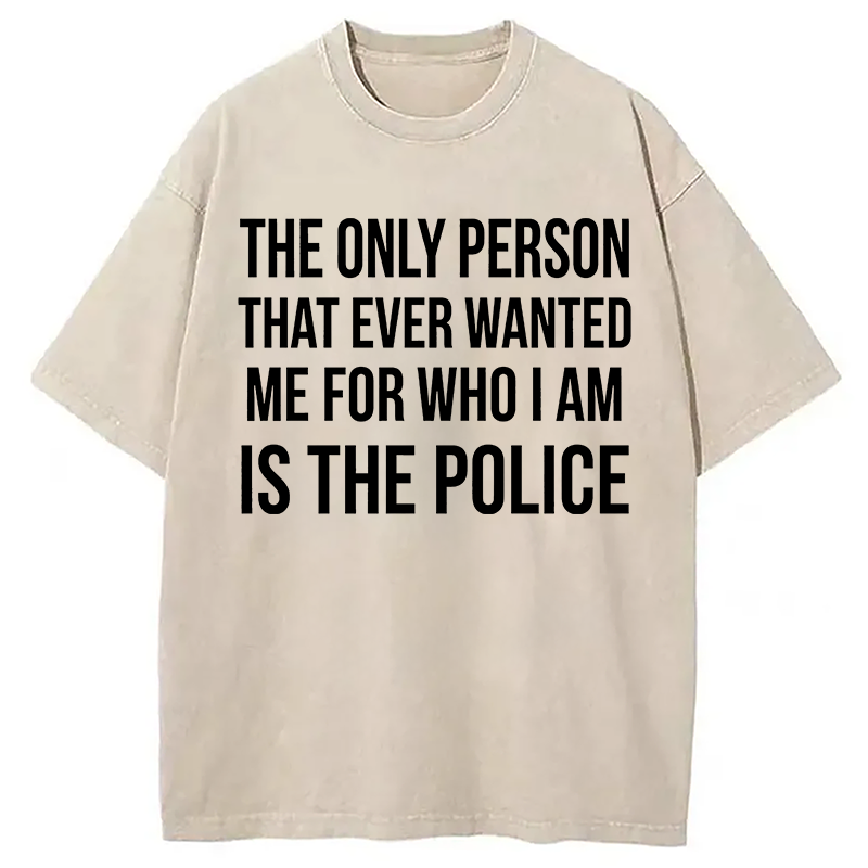 Modecanvas The Only Person DTG Printing Washed T-Shirt