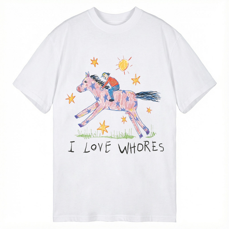 Modecanvas I Love Whores Meme DTG Printing Classic T-Shirt-modecanvas