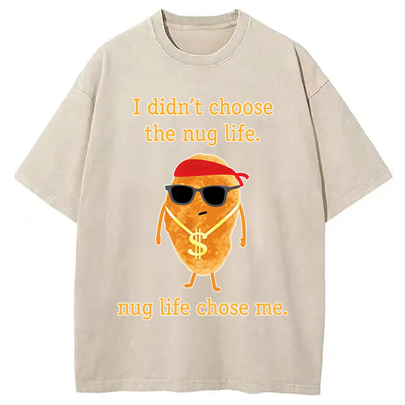 Modecanvas Funny Nugget DTG Printing Washed T-Shirt