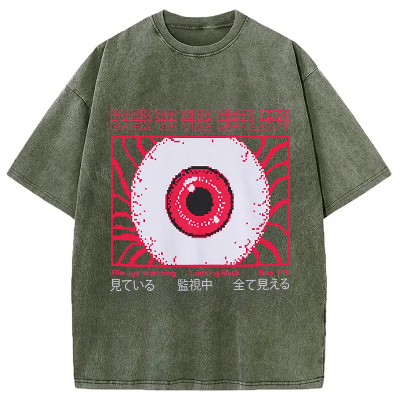 Modecanvas Under Surveillance DTG Printing Washed T-Shirt