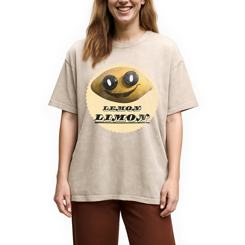 Modecanvas Poppys Playtime Limon DTG Printing Washed T-Shirt