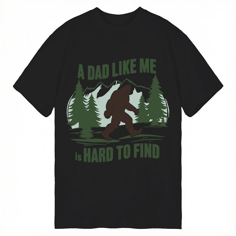 Modecanvas Retro Funny Bigfoot Dad DTG Printing Classic T-Shirt-modecanvas