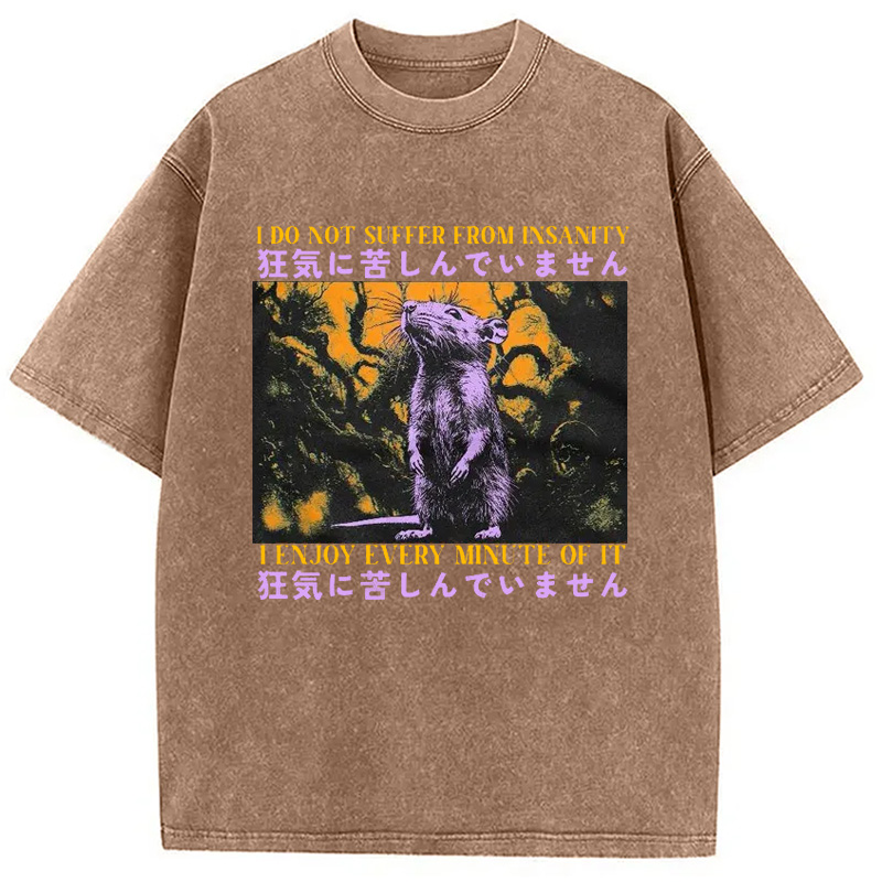 Modecanvas I Enjoy Every Minute Of It Japanese Washed T-Shirt