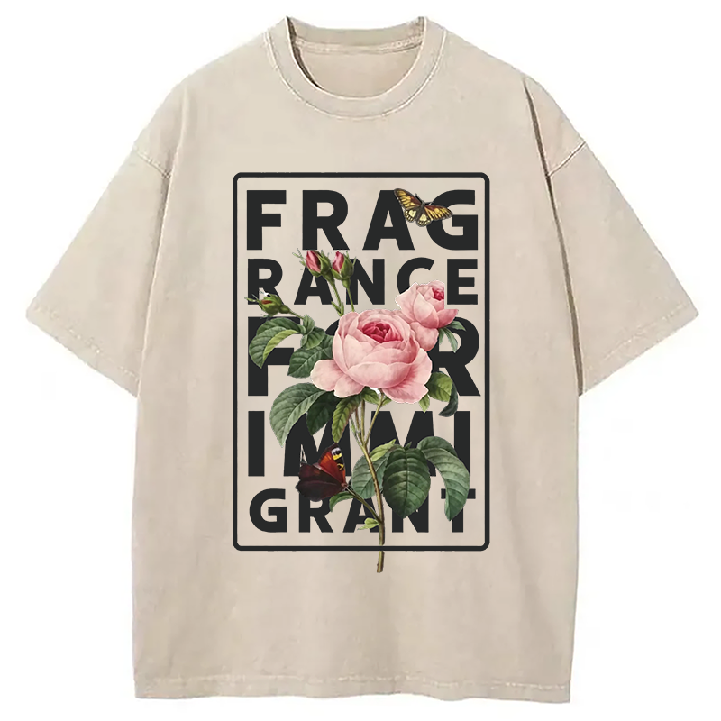 Modecanvas Fragrance For Immigrant DTG Printing Washed T-Shirt