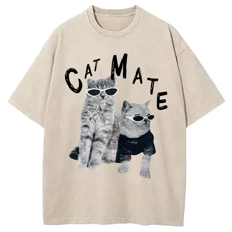 Modecanvas Catmate DTG Printing Washed T-Shirt