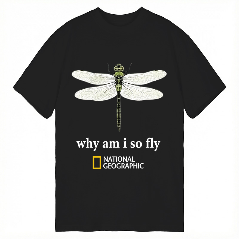 Modecanvas National Geographic Dragonfly DTG Printing Classic T-Shirt-modecanvas