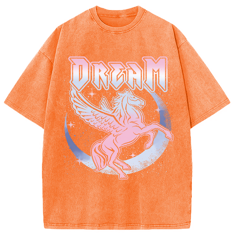 Modecanvas Dream Pegasus DTG Printing Washed T-Shirt