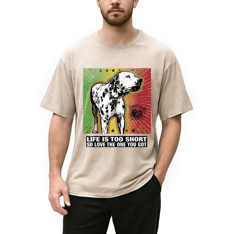 Modecanvas Life Is Too Short So Love The One You Got DTG Printing Washed T-Shirt