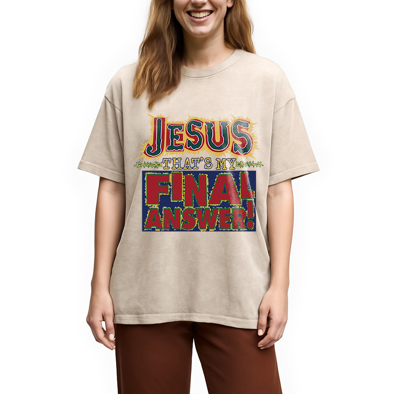 Modecanvas Jesus Bible Holy DTG Printing Washed T-Shirt