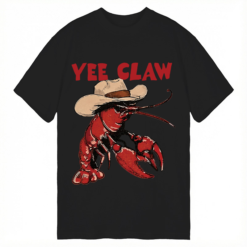 Modecanvas Lobster Cowboy DTG Printing Classic T-Shirt-modecanvas