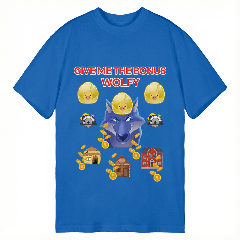Modecanvas Give Me The Bonus Wolfy Funny DTG Printing Classic T-Shirt-modecanvas