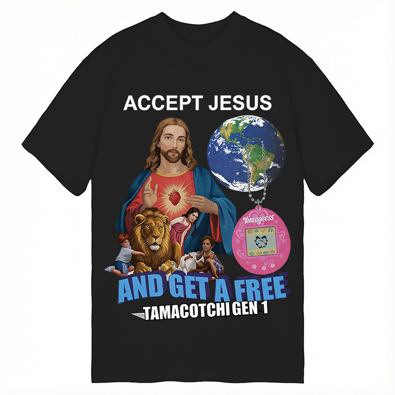 Modecanvas Accept Jesus DTG Printing Classic T-Shirt-modecanvas