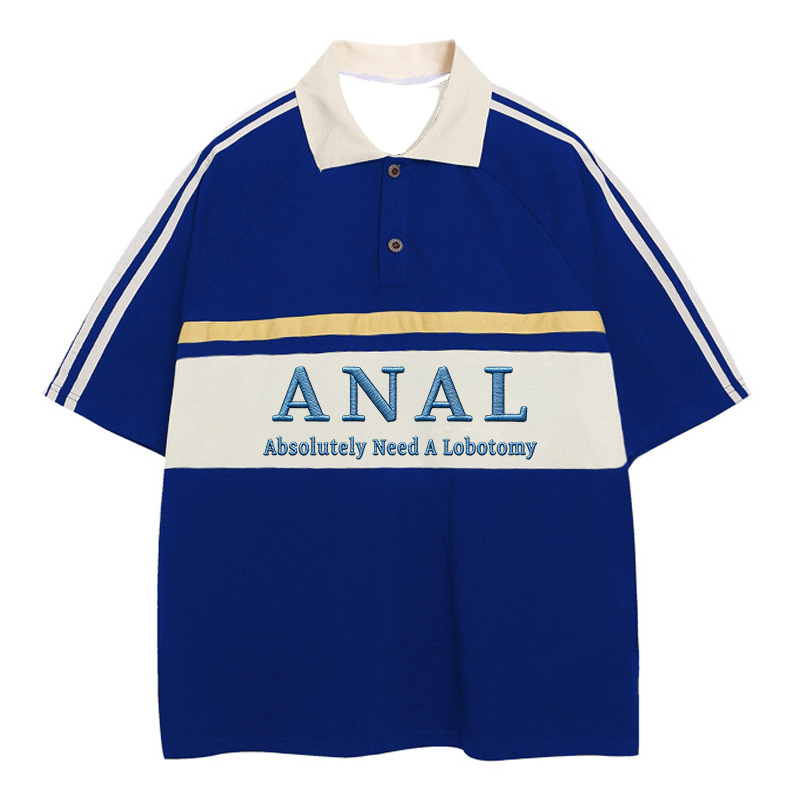 Modecanvas ANAL Polo Embroidered T-Shirt