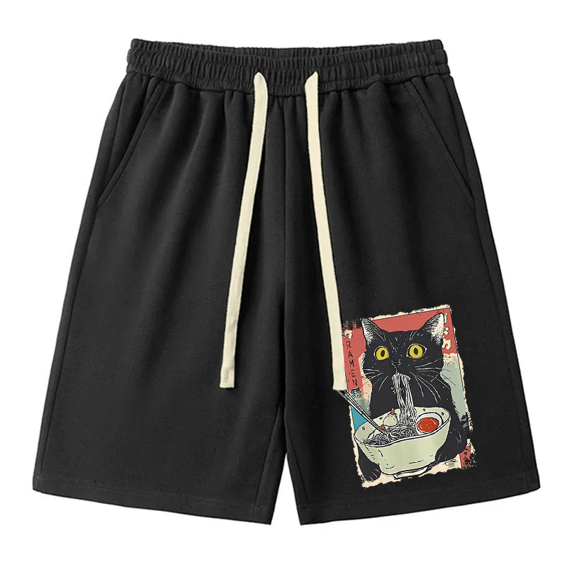 Modecanvas Cute Cat Eating Ramen Classic Shorts For Sale