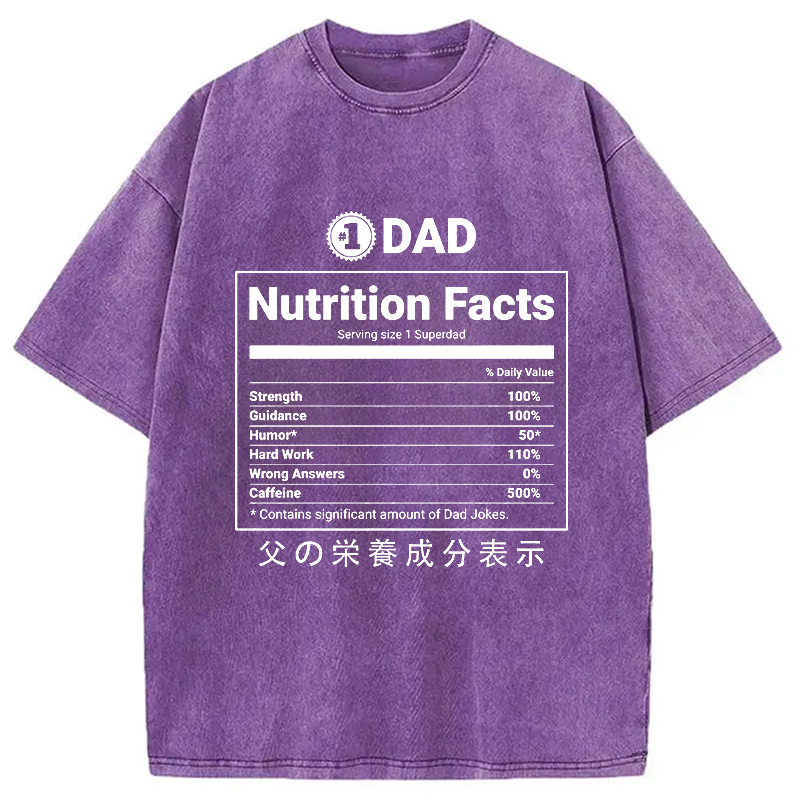 Modecanvas Father Nutrition Facts Washed T-Shirt